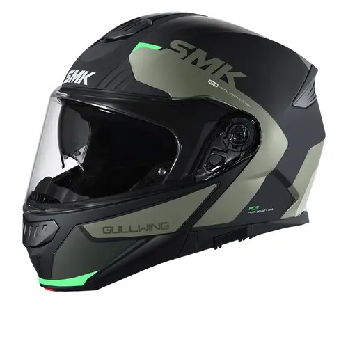 Smk Gullwing Kresto Çene Açılır kask green desen