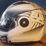 kask Rapido-x RX Z19 ( beyaz grafik )