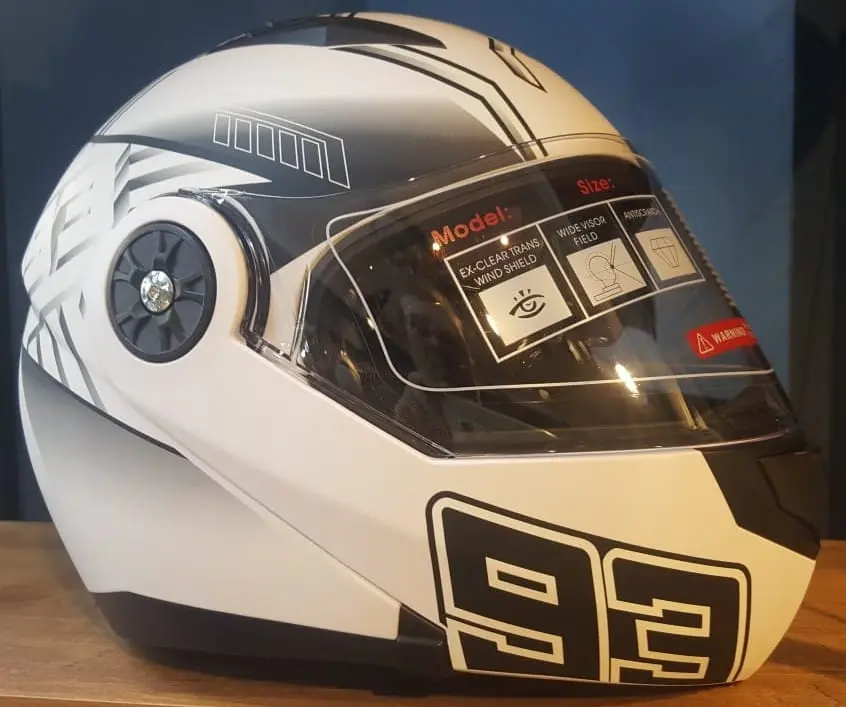 kask Rapido-x RX Z19 ( beyaz grafik )